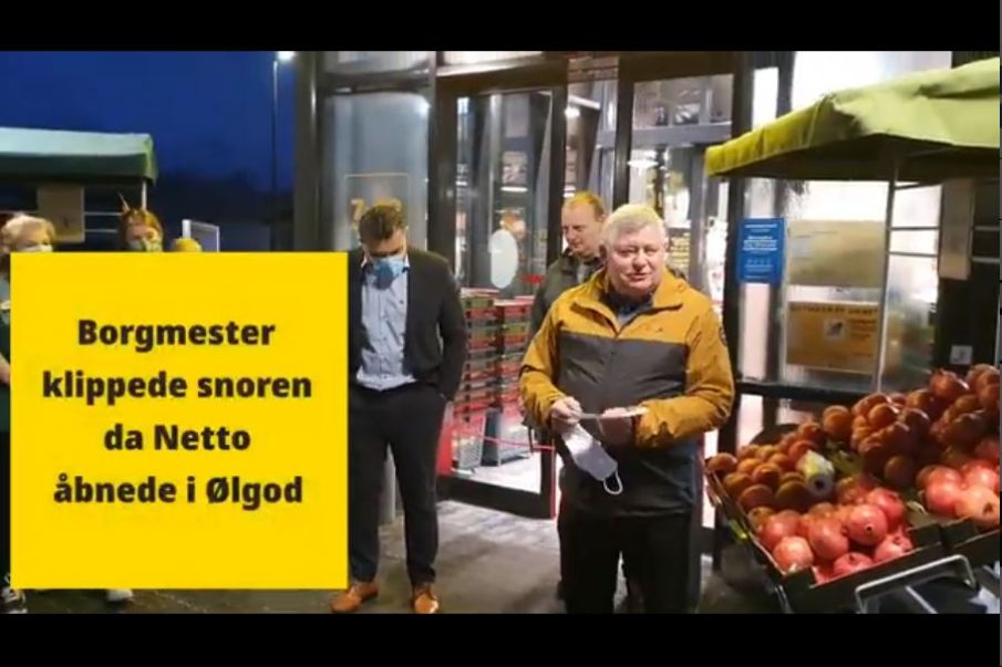 Borgmester klippede snorren, da Netto åbnede i Ølgod