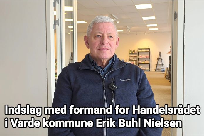 ÅBNINGS FEST I ØLGOD – Indslag med formand for Handelsrådet i Varde Kommune Erik Buhl Nielsen.