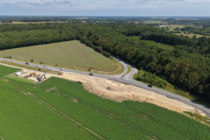 Nørholm - Hulvigvej spærres i 11 uger i forbindelse med etablering af ny rundkørsel