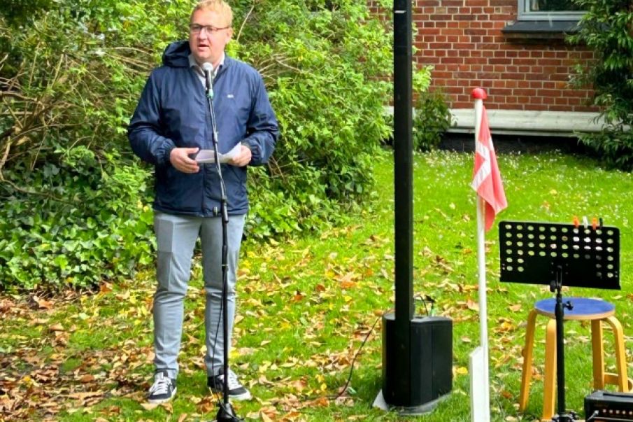 I dag var der Grundlovsfest for 12 gang på Skovlund Friskole.