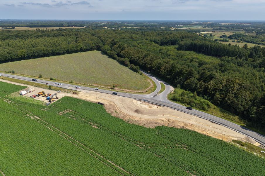 Nørholm - Hulvigvej spærres i 11 uger i forbindelse med etablering af ny rundkørsel