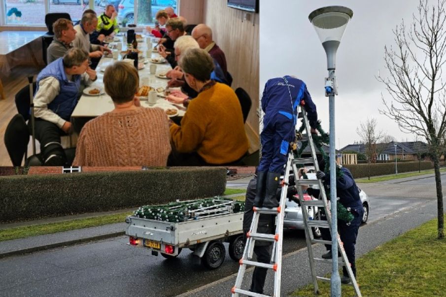 Tistrup DNA var i gang fra morgenen med at pille julelys ned.