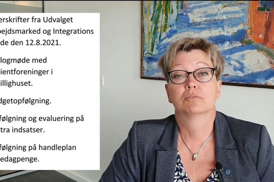 Overskrifter fra Udvalget Arbejdsmarked og Integrations-møde den 12.8.2021.